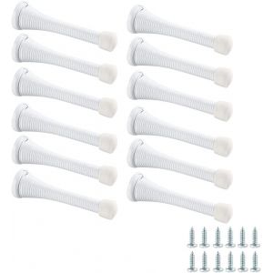 12 Pièces, Avec Vis, Blanc, Butée De Porte À Ressort, Butée De Porte Manuelle Anti-Pincement Pour Porte Supérieure De Sécurité Enfant, - Neuf