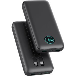 Hui-Batterie Externe 26800mah Avec Câbles,Pd 25w Qc4.0 Charge Rapide Power Bank Usb C Chargeur Portable Avec 5 Sorties,Affichage Lcd Batterie Portable Pour Iphone 16/15/14,Samsung Huawei Etc-Noir - Neuf