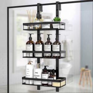 Etagere Douche à Suspendre - Etagere Douche sans Percage, Rangement et Organisation de la Salle de Bain, Porte Shampoing Douche Noir - Neuf