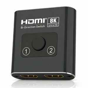 HDMI Switch 8K 60Hz,2 Entr&eacute;es 1 Sortie ou 1 entr&eacute;e 2 Sorties,Commutateur HDMI Haute R&eacute;solution Supporte HDR VRR Dolby Atmos pour PC PS5 PS4 Switch 2 Xbox - Neuf