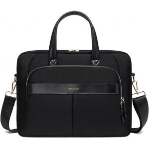 Senior-Sac Cabas Femmes Sacoche Ordinateur Femme Mallette Cartable Sac À Bandoulière Sac De Cours Sacs À Main Portés Épaule Femme Pour Collège Cours Travail Affaires Voyage Noir M[L3126] - Neuf