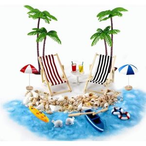 MEVRONISSHOP-Kit de décoration Miniature Style Plage pour Maison de poupée - Neuf