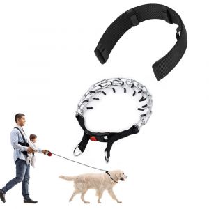 Collier De Dressage À Griffes Verser Chien,Collier Étrangleur Pour Chiens Avec Boucle À Pression,Collier De Chien Sans Traction Pour Chiens De Race Moyenne Et Grande (3 Mm×50 Cm) - Neuf