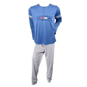Pyjama Homme Long Sweet Secret Z2849 California Bleu - Neuf