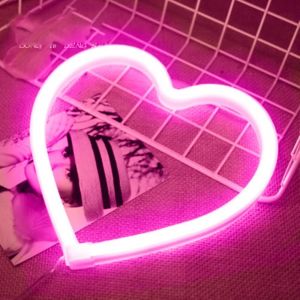 Panneau Néon Led À Suspendre Avec Piles Et Usb, Décoration Murale Pour Mariage, Chambre À Coucher, Fête D'anniversaire, Saint-Valentin - Neuf