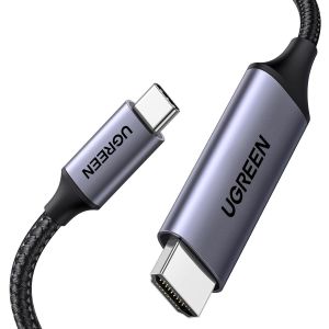 KALANKA-C&acirc;ble USB C vers HDMI 4K 60Hz 18Gbps Compatible avec Macbook M3 M2 M1 iPad Air iPhone 17 Pro Max Air iPhone 16 Plus Pro Max 15 Galaxy S25 S24 S23 Adaptateur Thunderbolt 4 3 Type C HDMI2.0 (2M - Neuf