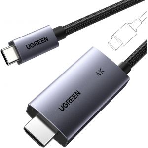 2M Câble USB C vers HDMI 4K 60Hz 18Gbps Adaptateur Thunderbolt HDMI 2.0 Type C Port Charge PD 100W HDR Arc Dolby Compatible avec MacBook Pro Air iPad iPhone 16 Plus Pro Max 15 Galaxy S25 S24 - Neuf