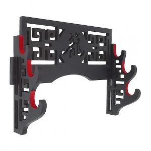 Velvet Protect Sword Wall Mount Sword Stand d'affichage avec bandes de feutre pour Katana Wakizashi (3 - Neuf