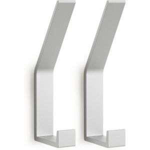 MAAS-&reg; 2 PCs Pat&egrave;res, Porte Manteau Mural (Vis Invisibles!), Crochet Porte Manteau Moderne pour Vestes, Manteaux, V&ecirc;tements, &eacute;charpes, Sacs &agrave; Main et Plus (Argent) - Neuf