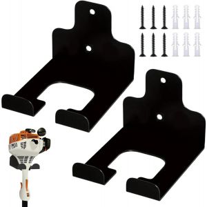 NouvelHorizonstore-2 Pi&egrave;cesSupport Mural pour D&eacute;broussailleuse &agrave; Gazon, Support Outils Jardin, Support de D&eacute;broussailleuse, avec Vis Assorties, pour D&eacute;broussailleuses et Outils de Jardin&iquest;Noir - Neuf
