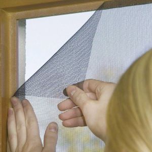 Kalanka-Moustiquaire Mosqui&egrave;re Adh&eacute;sive Version 2 Voile Avec D&eacute;chirure R&eacute;glable Universelle Pour Porte Fen&ecirc;tre, Balcon, Camping-Car, Anti-Insectes, Moustiques, Bricolage (130 X 150 Cm, Noir) - Neuf