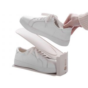 &Eacute;tag&egrave;re &agrave; chaussures r&eacute;glable &agrave; double couche - 2 pi&egrave;ces - Neuf