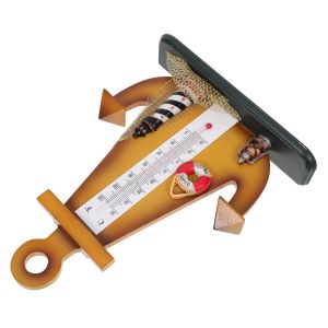 SUBZONAL-Thermom&egrave;tre de Bureau D&iquest;ancre Vintage en M&eacute;tal R&eacute;tro, D&eacute;coration Nautique M&eacute;diterran&eacute;enne, Ornement Oc&eacute;an pour Int&eacute;rieur et Ext&eacute;rieur, Thermom&egrave;tre de Jardin Pr&eacute;cis et Compact - Neuf