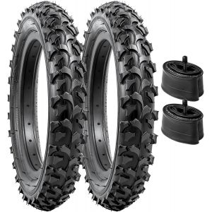 Asfasfq-2pcs Pneus De Vélo Pour Enfants 12,5 Pouces 12 1/2x2 1/4 Etrto 62-203 Avec Paquet De 2 Chambres À Air 12,5 Pouces Av32mm Valve Compatible 12 1/2x2 1/4 (12,5x2,25) 57-203 Pneus Et Chambres À A - Neuf