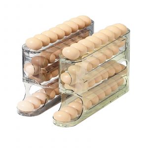4 Niveaux D'oeuf Support Pour R&eacute;frig&eacute;rateur Automatique De Roulement D'&eacute;conomie De L'espace De L'oeuf Distributeur De 30 Oeufs De Capacit&eacute; De 2 Transparent - Neuf