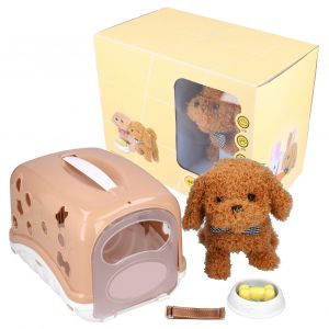 Jouet electronique pour chien qui marche et aboie en peluche, simulation mignonne, jouet pour enfants, cadeau - Neuf
