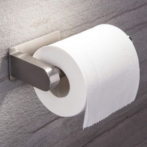 Porte-papier toilette auto-adhésif sans perçage, porte-papier mural, porte-rouleau de papier toilette en acier inoxydable, porte-papier toilette. - Neuf