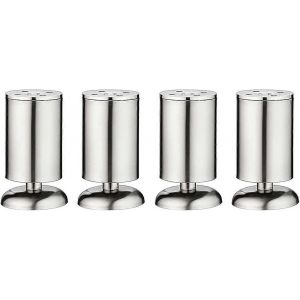 4pcs Meubles Pieds Épaissi Réglable Acier Inoxydable Cylindrique En Métal Pieds De Table Pied De Canapé - Neuf