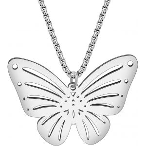 Kal-Collier Papillon En Acier Inoxydable Avec Pendentif Plaqué Or 18k Bijoux Mode Pour Papillons Cadeaux Pour Femme Et Adolescentes - Neuf