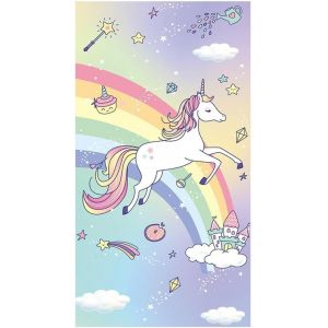 Eryi-Serviette De Plage Licorne, Serviette De Plage, Serviette De Bain À Impression 3d, Grande Serviette En Microfibre Pour Serviette Douce Et Confortable Pour Plage Sauna, Salle De Sport, Salle De B - Neuf
