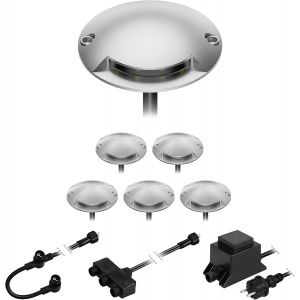 Lampe Led De Sol En Saillie Bunda, 1 Flamme, Pour L'extérieur, Carrossable, Blanc Chaud, 6 Pièces[Amp748222] - Neuf