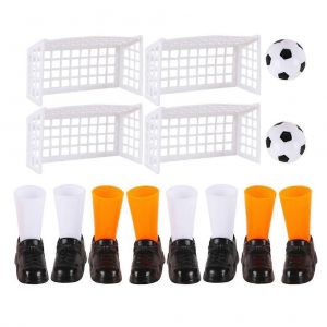Jeu de foot &agrave; doigts, 2 jeux de ballons, jouets amusants pour les doigts, jeu de table avec 4 buts, 2 ballons de football et 4 paires de chaussures pour les f&ecirc;tes des clubs de supporters - Neuf