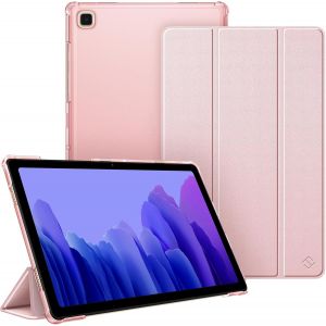 Coque Pour Samsung Galaxy Tab A7 10.4 Pouces 2020/2022, Housse De Protection Transparent Etui Mince Et L&eacute;ger Fonction Veille/R&eacute;veil Automatique, Or Rose - Neuf