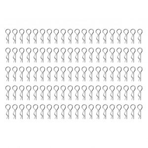 Broches De Clips De Coque De Carrosserie De Type R, 100 PièCes, Pour Voiture Rc 1/10 1/12 1/16, Broches De Clips De Carrosserie En MéTal - Neuf