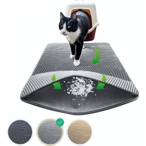 Cmws-Tapis De Litière Pour Chat Pour Le Bac À Litière - Tapis Pour Litière A Chat - Imperméable - Xxl 75 X 58 Cm - Neuf