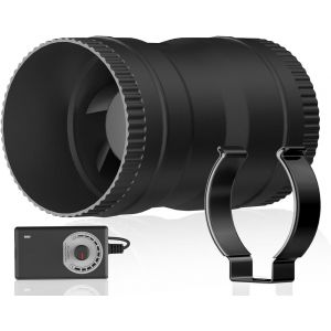 Ventilateur Extracteur en Ligne 75mm 204 m&sup3;/h Ventilation Extracteur Air avec Variateur Ventilation Cave Humide,Garages,Culture Hydroponique.[I319] - Neuf