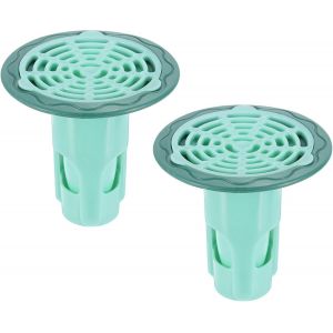 SJZG-Bouchon De Vidange Anti-Refoulement Pour Receveur De Douche, Valve Anti-Odeur Pour &Eacute;vier, Attrape-Cheveux Pour Cuisine, Salle De Bain, Balcon, Vert, Lot De 2 - Neuf