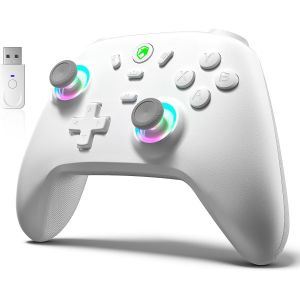 Manette PC Sans Fil, 1000Hz, Joystick Hall, RGB, Vibration, Batterie 800mAh, Compatible PC/Switch/Steam Deck/Android/iOS - Neuf