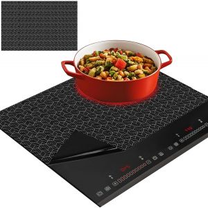 AYUHR-Tapis Protection Protecteur Induction, 78x52cm Protege Plaque Induction Silicone, Tapis Plaque Induction Anti Rayures Non Slip, Grand Tapis de Protection en Silicone pour Cuisinière à Induction - Neuf