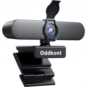 Webcam Full Hd 1080P - Webcam Pc Avec Micro Antibruit, Grand Angle 92 °Avec Correction Automatique, Plug & Play Caméra De Streaming Pour Skype Appel Vidéo Zoom Vidéoconférence - Neuf