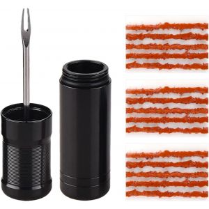 Letnerny-Kit De Réparation Tubeless, Crevaison Velo De Ensemble Essentiel Avec 10 Bandes De Caoutchouc, Réparation De Pneu De Vélo, Kit Réparation Pneu Tubeless Cyclisme, Outil De Perçage De Pneu Pou - Neuf