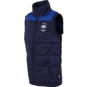 6 Ans - Doudoune Sans Manche Fff - Collection Officielle Equipe De France De Football - Enfant Garçon - Bleu - Neuf
