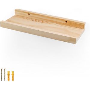 Jexnovashop-Tagère Murale En Pin, Étagère Murale Flottante, 30cm De Long, Étagère Salle De Bain Pour La Cuisine - Neuf