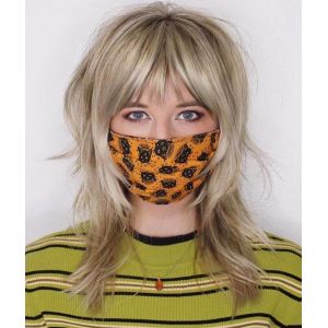 Kalanka-Longue Perruque Blonde Mixte En Couches Perruque Frange Doux Synth&eacute;tique Cosplay Perruque Femme - Neuf