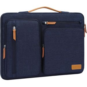 acdsgd-Housse Ordinateur 13,3 Pouces,Compatible avec MacBook Air/Pro 13/Pro 14, HP Dell Acer ASUS,13-13,3 Pouces Notebook,Sac Ouvert Lat&eacute;rale avec 4 Poches Zipp&eacute;es&Poign&eacute;e,Bleu Marin - Neuf