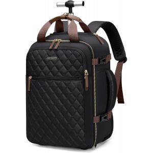 acdsgd-Sac &agrave; dos de voyage &agrave; roulettes et bagage &agrave; main, noir, 17 Inch - Neuf