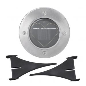 Hjlian Spot Solaire Encastrable En Forme De Cour Pour Allee Exterieure, Jardin, Terrasse, Lumiere Chaude - Neuf