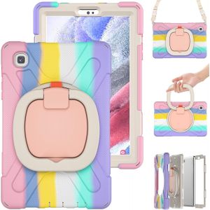 Étui Pour Samsung Galaxy Tab A7 Lite T220/T225, Étui De Protection Robuste Avec Support Rotatif, Housse Pour Tablette Enfant Avec Bandoulière Pour Samsung Tab A7 Lite 8,7 Pouces - Neuf