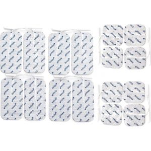 Mevronisshop-16 &Eacute;lectrodes | Patchs 10x5 Cm Et 5x5 Cm Pour &Eacute;lectrostimulateur Tens Et/Ou Ems R&eacute;utilisables Et Autocollants Avec Connexion Filaire De 2 Mm - Neuf