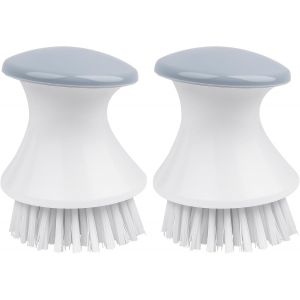 LORANKA-Brosse &agrave; Vaisselle Ronde en Plastique, Brosse de Nettoyage pour Cuisine, avec Un Fort Pouvoir Nettoyant, pour la Vaisselle, Casseroles, Po&ecirc;les, L&eacute;gumes, &Eacute;vier, Lot de 2 - Neuf