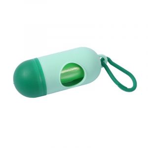 Lot de 5 sacs verts pour déjections canines, imperméables et très épais, faciles à déchirer, fournitures pour animaux de compagnie, faciles à transporter - Neuf
