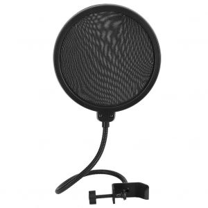 HJLIAN Filtre de microphone, bonnette anti-vent de studio, housse de micro universelle avec pince reglable flexible - Neuf