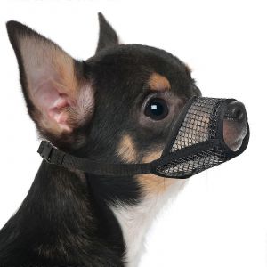 Masque Pour Chien, Masque En Maille Souple, Adapte Aux Chiens De Petite Et Moyenne Taille, Chihuahua, Caniche, Husky, Labrador Retriever, Museliere Respirante Pour Chien, Adaptee A - Neuf