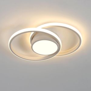 Ulteronixshop-Plafonnier Led, Rond Lampe De Plafond 42w 4800lm, Moderne Luminaire Plafonnier Pour Couloir Coucher Salle De Bains Cuisine Salon, Lumi&egrave;re Chaude 3000k, Longueur 40cm, Blanc - Neuf