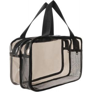 de Toilette VoyagePVC Maquillage Grande Capacit&eacute;Sac de Rangment Transparente avec poign&eacute;eSac Cosm&eacute;tiques pour Homme et Femme - Neuf