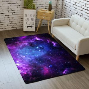 Tianyi-Tapis Galaxie Ciel &Eacute;toil&eacute; Pour Gar&ccedil;ons Filles Ados Univers 3d Plan&egrave;te Impression Tapis Chambre Salon D&eacute;coration Sol Tapis Int&eacute;rieur Lavable Bleu Violet Tapis Antid&eacute;rapant (Color&eacute; 3,120x160 Cm) - Neuf